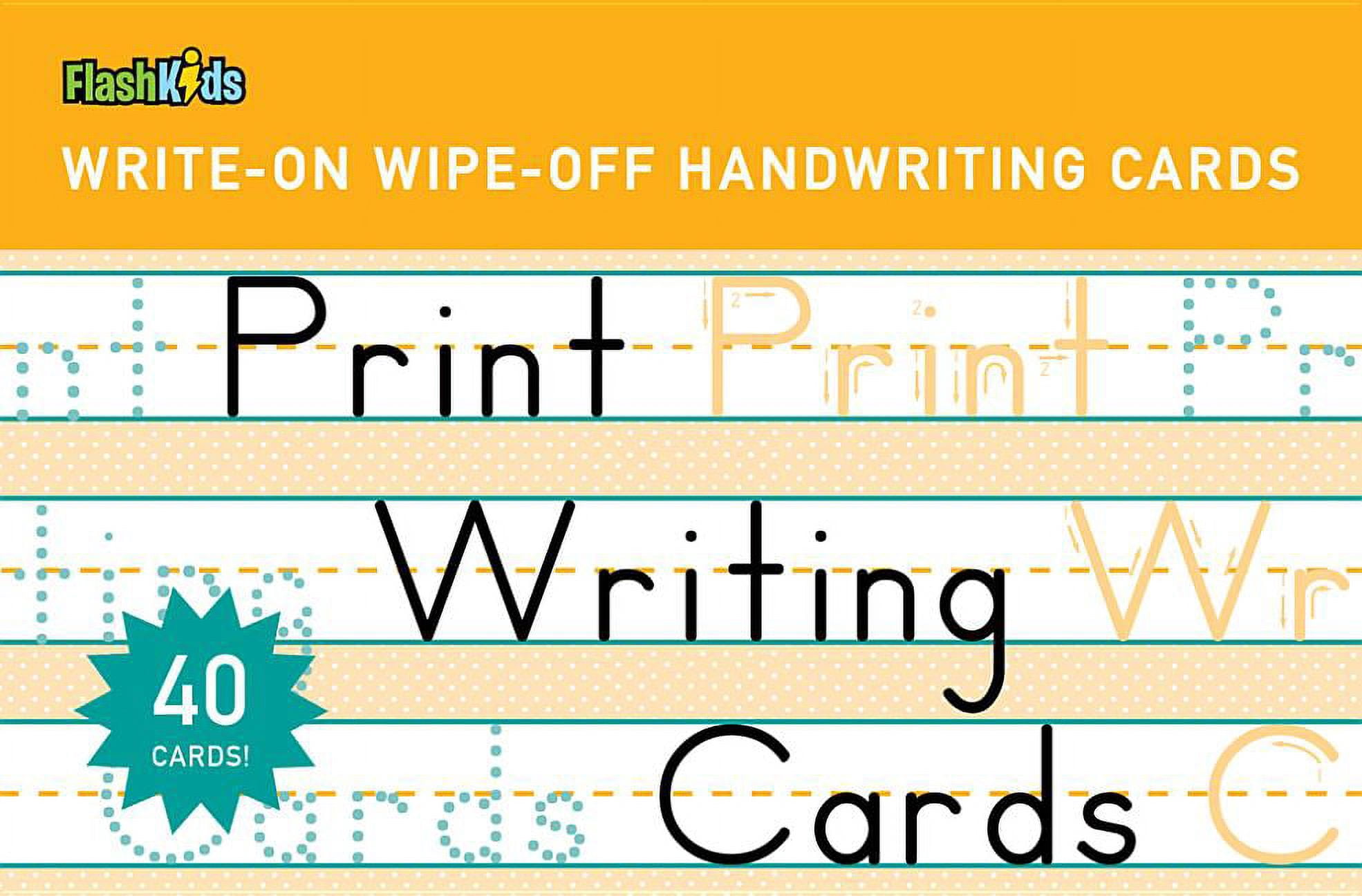 Write-On Wipe-Off Handwriting Cards.: Print Writing Cards (Other ...