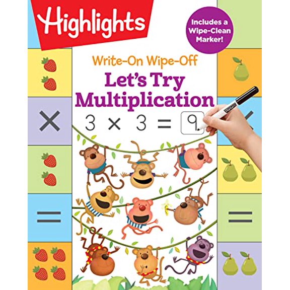 Pre-Owned Write-On Wipe-Off Let's Try Multiplication (Highlights Write-On Wipe-Off Fun to Learn Activity Books)