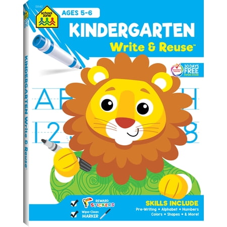 Write & Reuse: Kindergarten Write & Reuse Workbook, (Walmart Edition) (Spiral Bound)