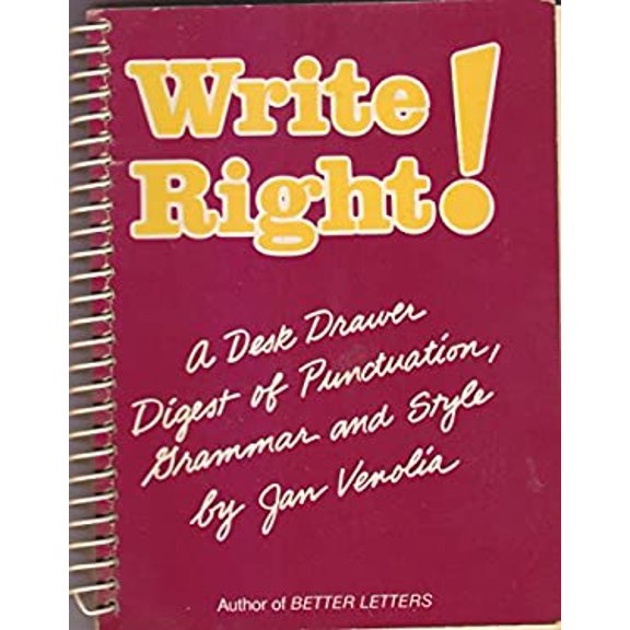 Pre-Owned Write Right! (Paperback) 0898150612 9780898150612