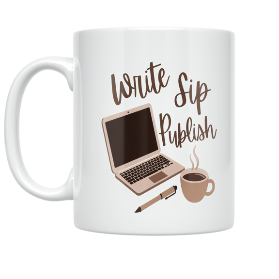 Write Sip Publish - Blogger Creativity - 11 oz Ceramic Coffee Mug