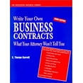 thumbnail image 1 of Pre-Owned Write Your Own Business Contracts: What Your Attorney Won't Tell You (Psi Successful Business Library) (Paperback) 1555714870 9781555714871, 1 of 1