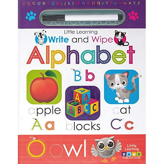 Pre-Owned Alphabet Little Learning Library - Write & Wipe Activity Kids Books - Childrens Books, Toddler Books (Hardcover) 1947788345 9781947788343