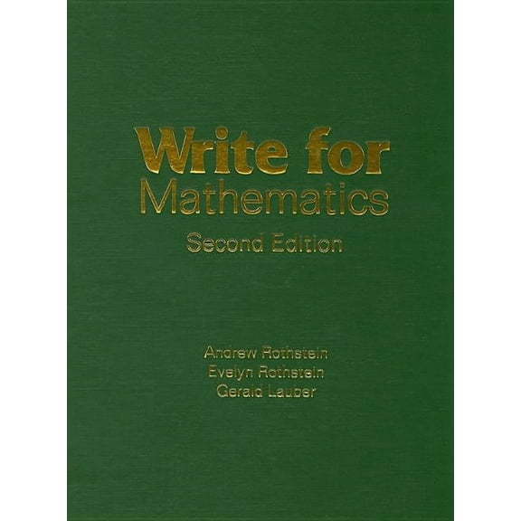 Write for Mathematics, (Hardcover)