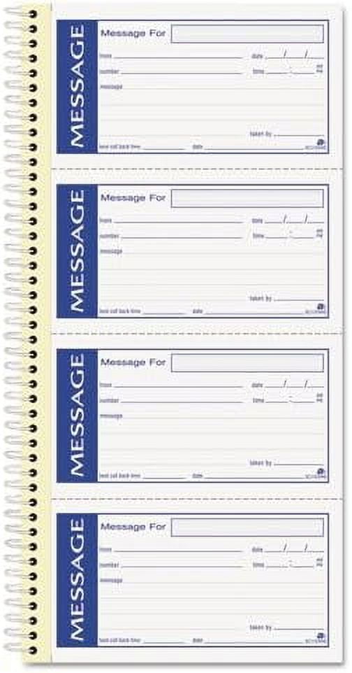 Write 'n Stick Phone Message Pad, 2 3/4 x 4 3/4, TwoPart Carbonless