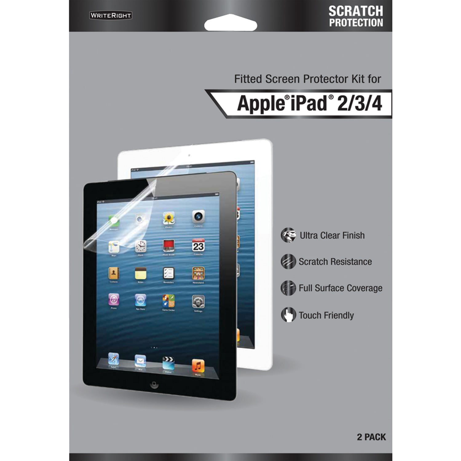 Writeright Screen Protector WriteRight BOGL9263201 Screen Protectors for iPad Gen 2?4, 2 pk ...