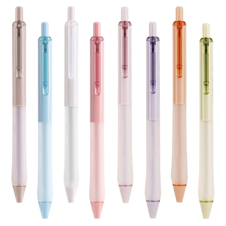 Writech Gel Ink Retractable Pens, Plastic, Extra Smooth Tip, Refillable, Clickable, 8 Count