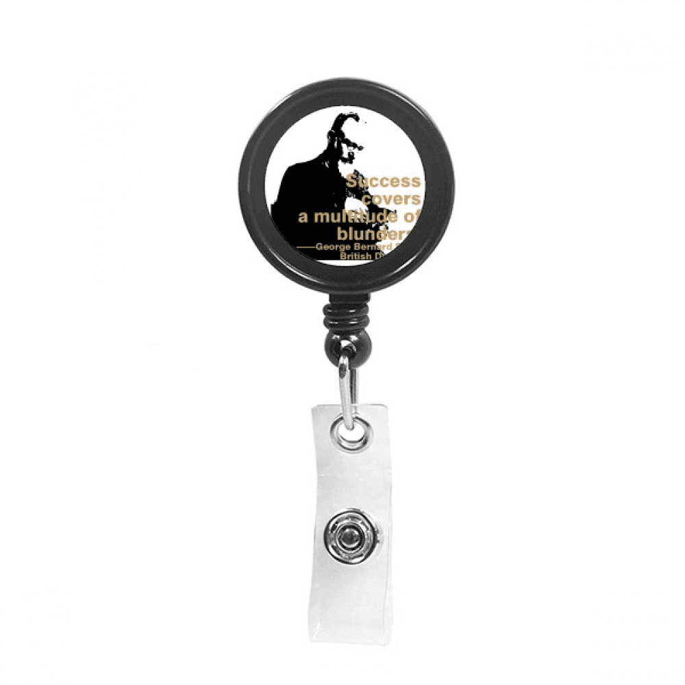 Writer Bernard Shaw Success Failure Retractable Keychain Badge Holder ID Badge