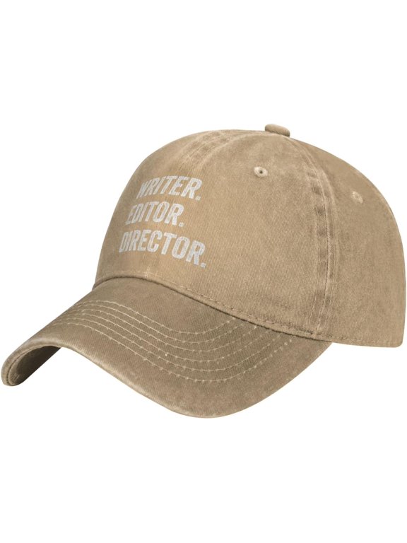 Writer. Editor. Director. Baseball Hat Adjustable Original Dad Hat for Men Women,Black