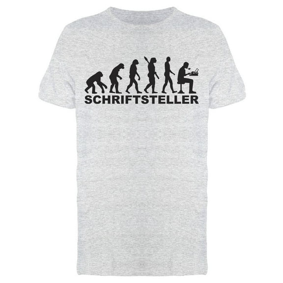 Writer Evolution  Word In German Tee Men's -Image by Shutterstock