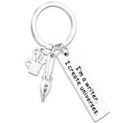 Writer Keychain Gifts for Women Men Author Gift Writer Thank You Appreciation Jewelry Author Keychain