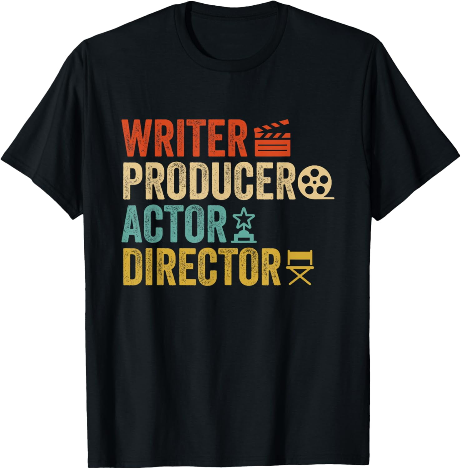 Writer Producer Actor Director Retro Film Filmmaking T-Shirt - Walmart.com