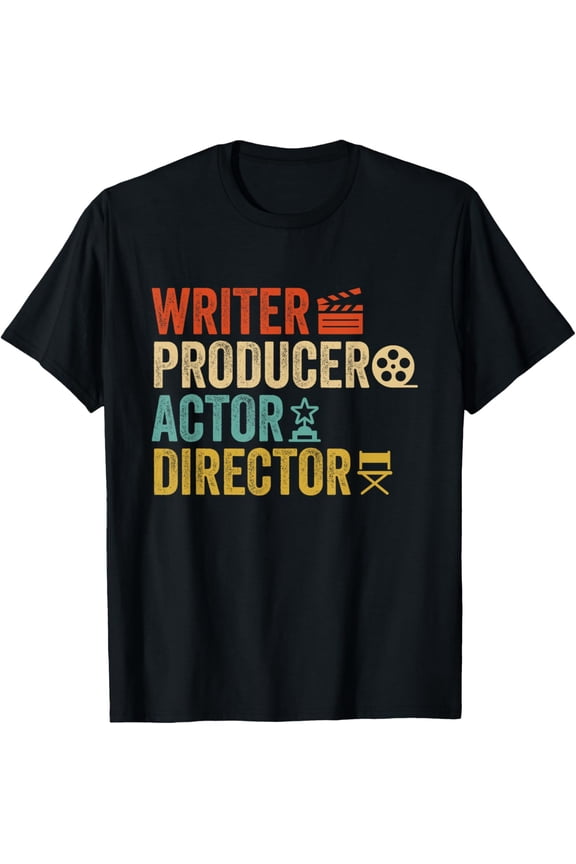 Writer Producer Actor Director Retro Film Filmmaking T-Shirt