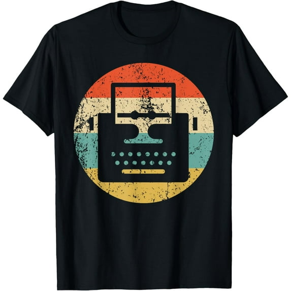 t-shirt Writer Shirt - Vintage Retro Typewriter T-Shirt mens,black,women,funny,men,journey,Crew Neck, Short Sleeve,printing