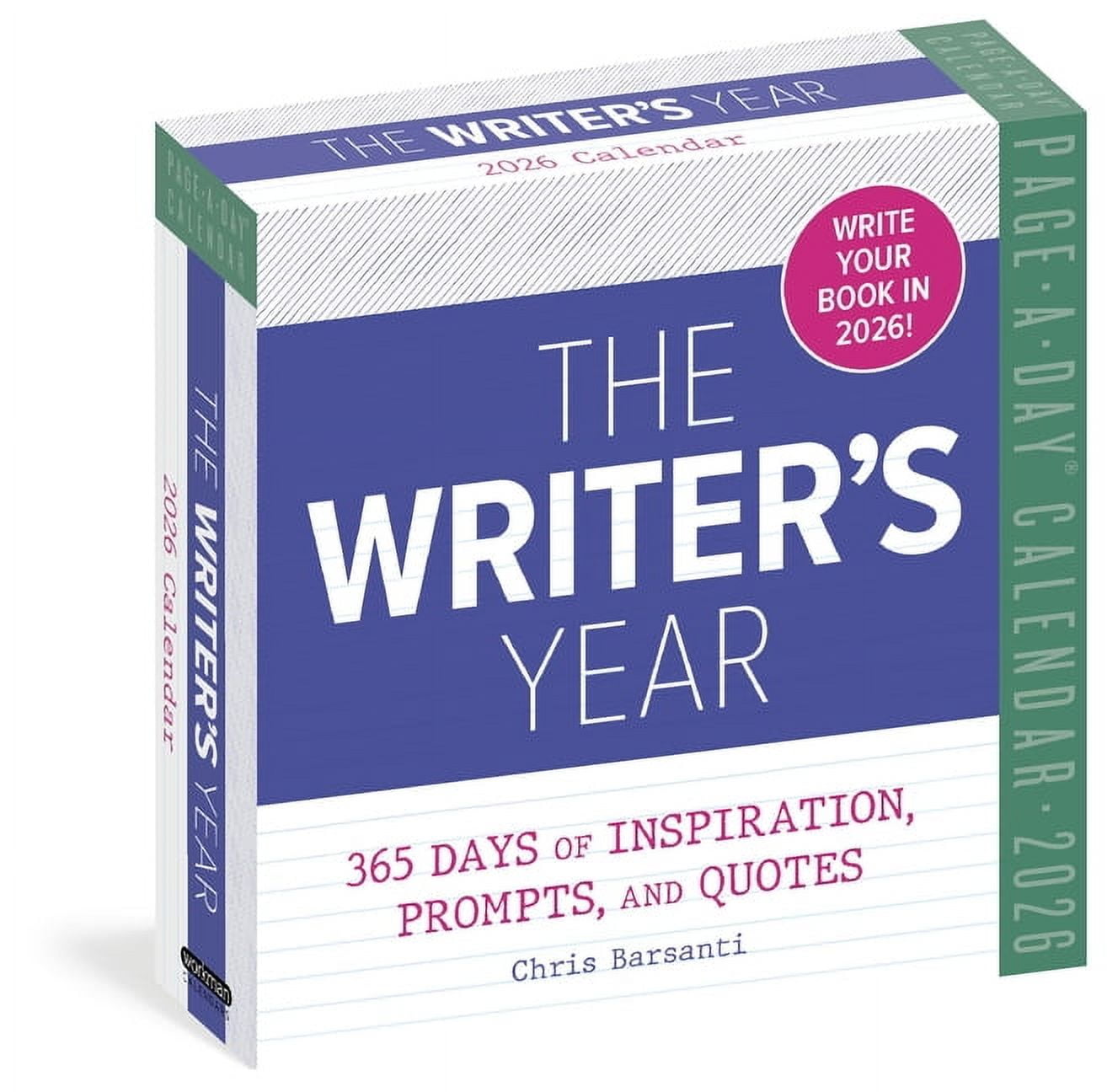 Postscript Books Calendars Workman Publishing, Writers Year 2026 Desk Calendar, 5.5'' X 5.5 ...