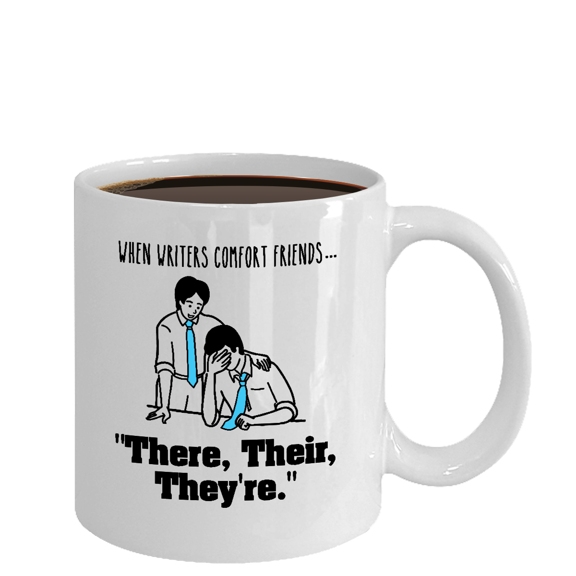 Writers Funny Grammar There Their They're Mug (11oz)