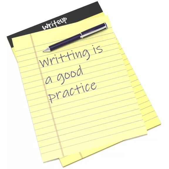 Writeup Pad For Office, Notes Writing, Premium, A5 Paper Ruled Note Pad 100 Pages (Yellow) 6pcs