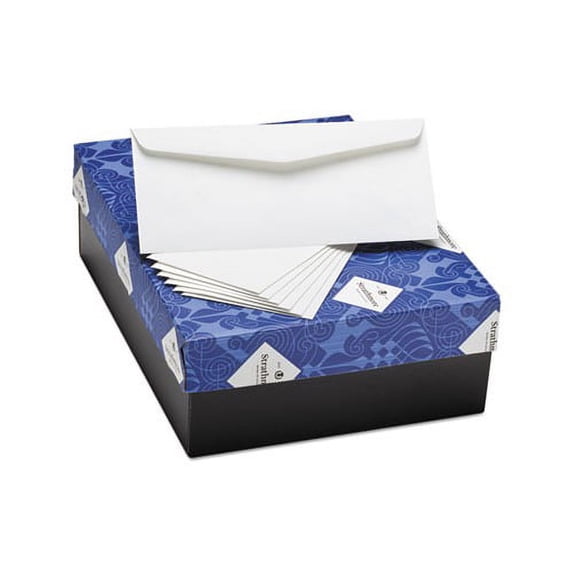Writing 25% Cotton Business Envelopes 10, Bankers Flap, Gummed Closure, 4.13 x 9.5, Natural White, 500/Box
