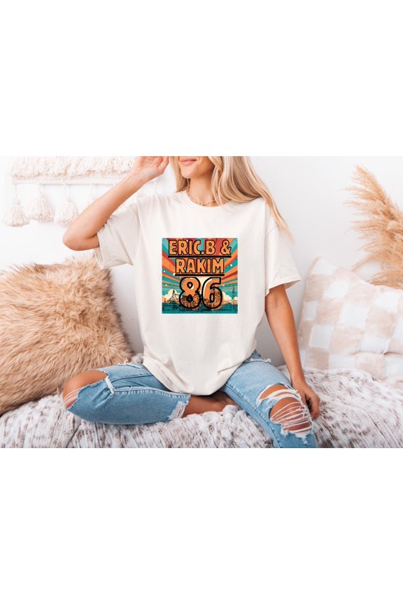 Writing About Eric B Rakim 86 Retro Theme Hip Hop Rap Music Paid In Full T-Shirt, for men & women, up to size 5XL