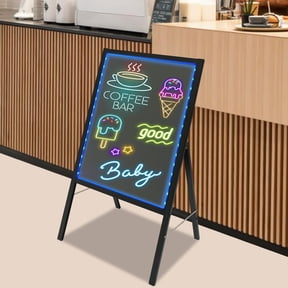 Writing Board, Led Message Writing Board, Bar Restaurant Message Menu Board with Remote Control, Message Board with Stand