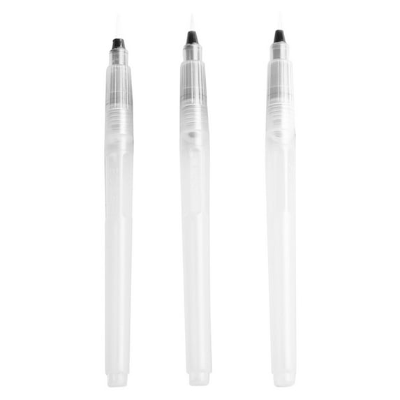 Writing Brush Painting Water Injection Pen Plastic Classroom Prize Watercolor Art Student Major Fountain 3 Pcs White