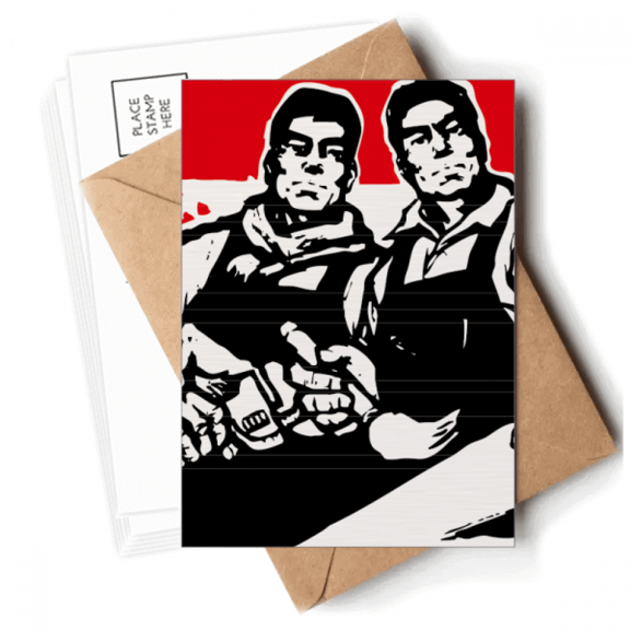 Writing Brush Spanner Worker China Postcards Envelopes Blank Note Cards Mailing