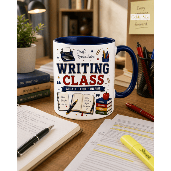 Writing Class Mug for Creative Writers, Students & English Teacher Gifts