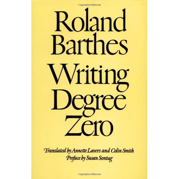 Pre-Owned Writing Degree Zero Paperback