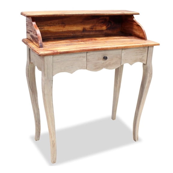 Writing Desk Solid Mahogany Wood, 31.5"x15.7"x36.2", Study or Office Table