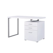 Writing Desk with 3 Drawers in White