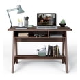 thumbnail image 1 of Writing Desk with Storage, Wooden Computer Table with Cabinet & Shelf, Student Desk for Small Spaces, Compact Work Desk for Home Office, 1 of 4