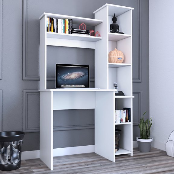 Writing Desk with Two Shelves / For Creative Workspaces / Functional Storage Design
