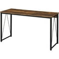 thumbnail image 1 of Writing Desk with V Shaped Metal Accent, Rustic Brown, 1 of 1