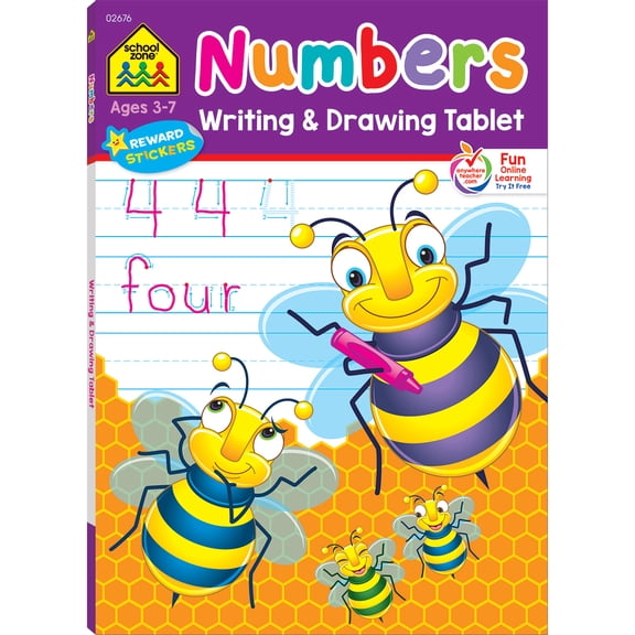 Writing & Drawing Workbook Tablets-Numbers