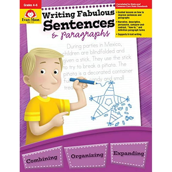 Pre-Owned Writing Fabulous Sentences & Paragraphs, Grade 4 - 6 Teacher Resource (Paperback) 1557996016 9781557996015