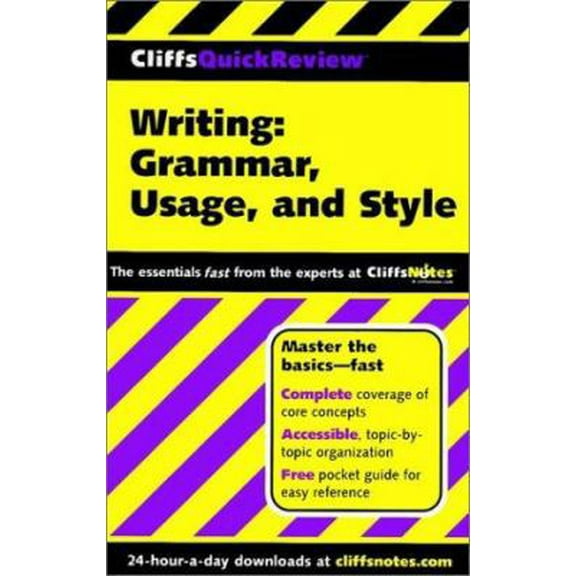 Pre-Owned Cliffsquickreview Writing: Grammar, Usage, and Style (Paperback) 0764563939 9780764563935