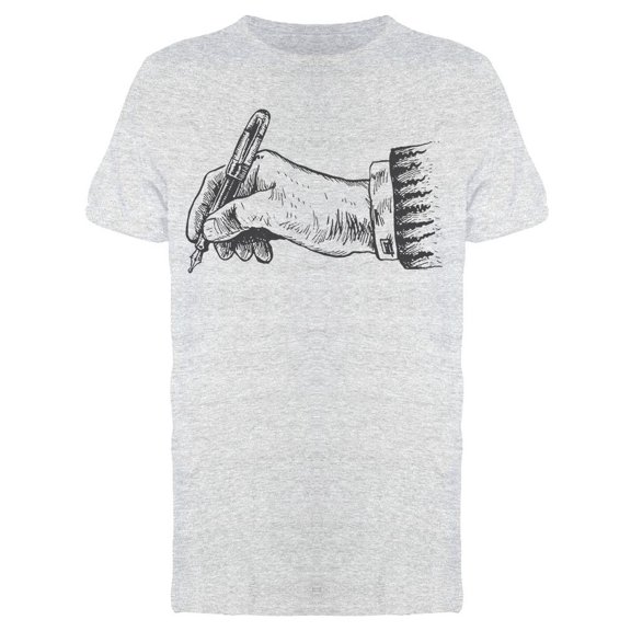 Writing Hand In Linear Sketch Tee Men's -Image by Shutterstock