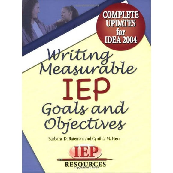 Pre-Owned Writing Measurable IEP Goals and Objectives