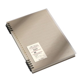 Writing Paper with Lines, B5 Clear Refillable Binder Notebook 10 Holes with 60 Sheets Loose-Leaf Paper, Handwriting Practice Paper with Dotted Lines for Young Ages Letters Writing,Black