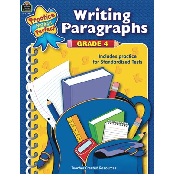 Pre-Owned Writing Paragraphs Grade 4: Grade 4 : Includes Practice for Standardized Tests Paperback