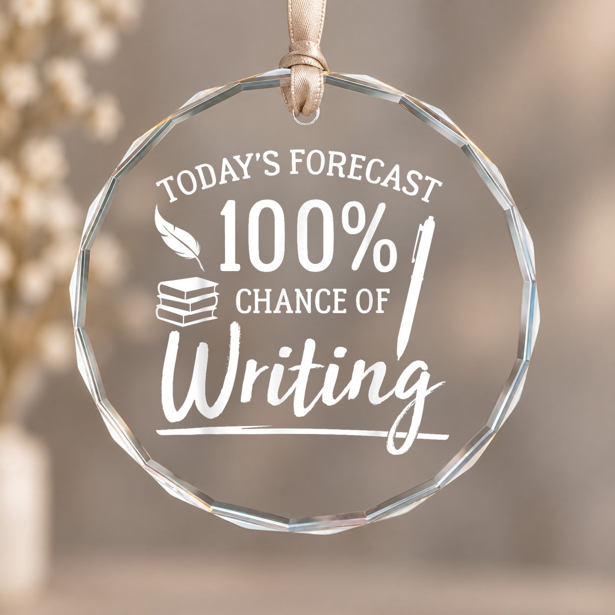 Writing Pen Book Wirters Journalist Author Christmas Ornament, Holiday ...