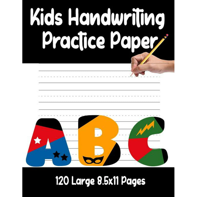 Kindergarten Writing Paper with Lines for Kids Handwriting Practice: Wide  Dotted Line Paper Notebook Gift for Prek Preschool ABC Kids Learning to