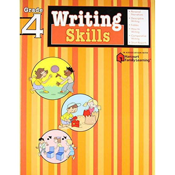Pre-Owned Writing Skills: Grade 4 (Flash Kids Harcourt Family Learning) (Paperback) 141140484X 9781411404847