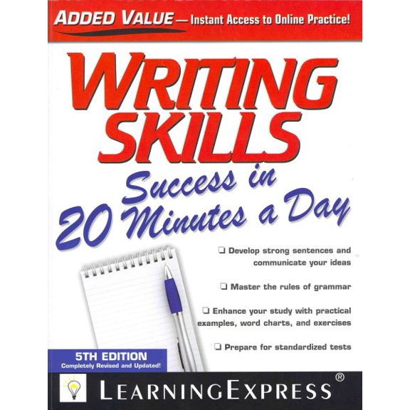 Pre-Owned Writing Skills Success in 20 Minutes a Day (Paperback) 1576859002 9781576859001