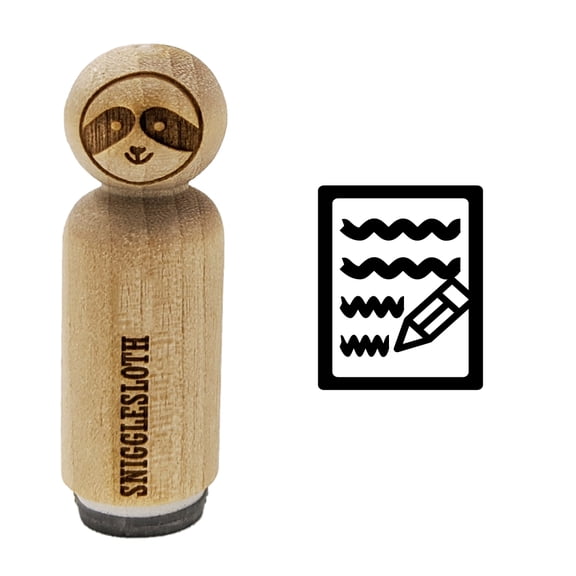 Writing Symbol Rubber Stamp for Scrapbooking Crafting Stamping - Medium 1 Inch