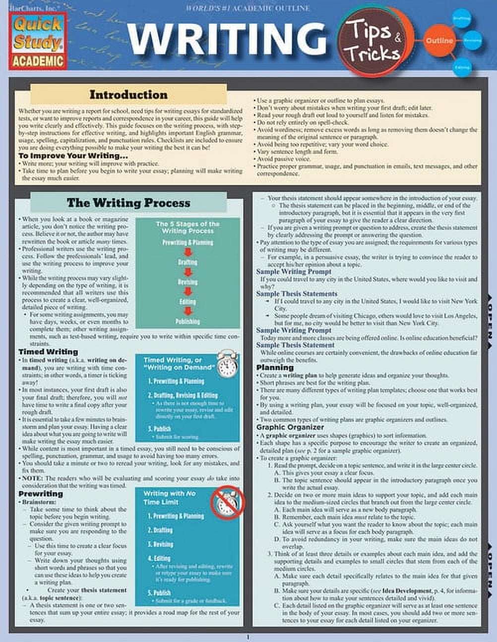 Writing Tips & Tricks : a QuickStudy Laminated Reference Guide (Other ...