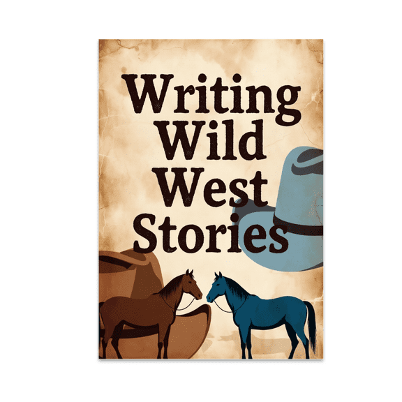 Writing Wild West Stories Vintage Wall Art - Historical Fiction Writer - 13x19 Poster Print