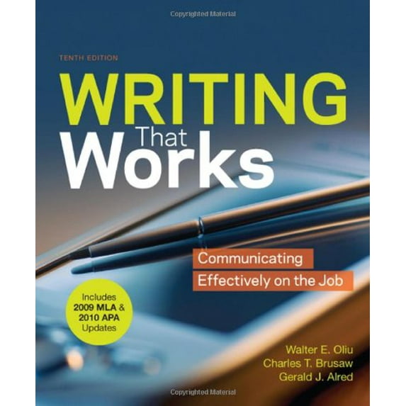 Pre-Owned Writing That Works with 2009 MLA and 2010 APA Updates: Communicating Effectively on the Job Paperback