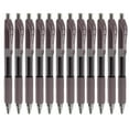Writon Retractable Gel Pens, Comfort Grip, 0.7mm Fine Point, Brown Ink
