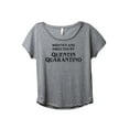 thumbnail image 1 of Written And Directed By Quentin Quarantino Women's Fashion Slouchy Dolman T-Shirt Tee Heather Grey Large, 1 of 3